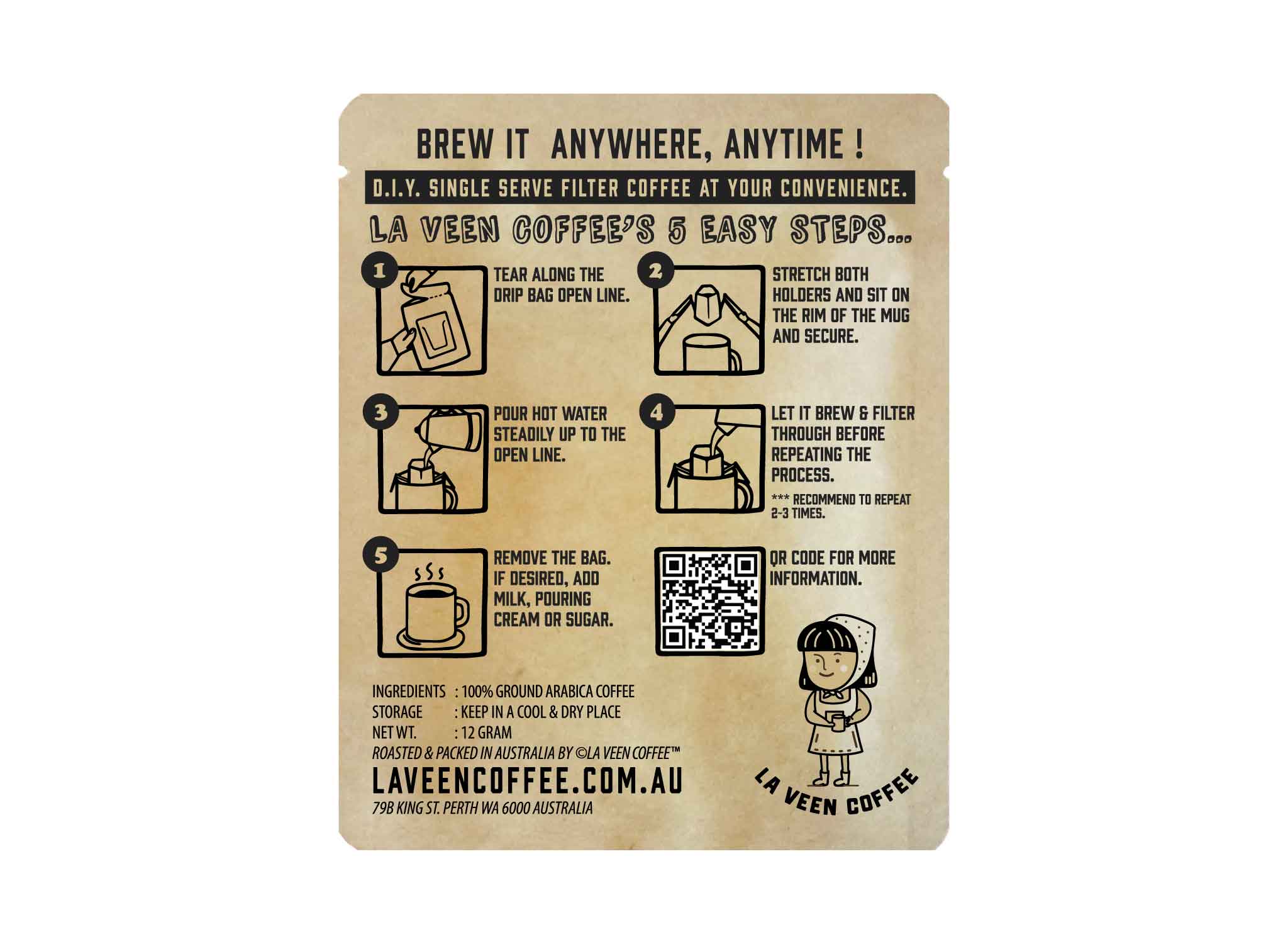 La Veen Adventure coffee drip bag